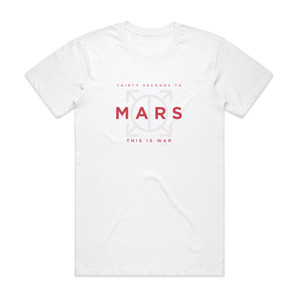 30 Seconds to Mars This Is War 1 Album Cover T-Shirt White 30 Seconds to Mars This Is War 1 Album Cover T-Shirt White