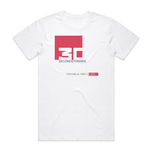 30 Seconds to Mars Two Beautiful Lies Album Cover T-Shirt White 30 Seconds to Mars Two Beautiful Lies Album Cover T-Shirt White