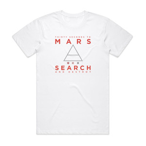 30 Seconds to Mars Search And Destroy Album Cover T-Shirt White 30 Seconds to Mars Search And Destroy Album Cover T-Shirt White