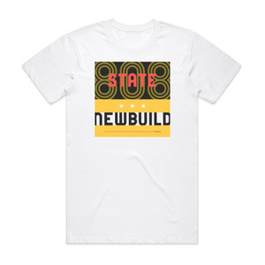 808 State Newbuild Album Cover T-Shirt White