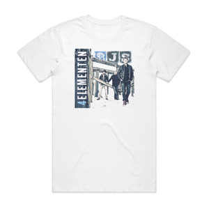 3js 4 Elementen Album Cover T-Shirt White