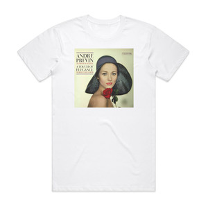 Andre Previn A Touch Of Elegance Album Cover T-Shirt White Andre Previn A Touch Of Elegance Album Cover T-Shirt White