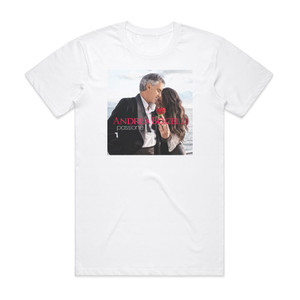Andrea Bocelli Passione 1 Album Cover T-Shirt White Andrea Bocelli Passione 1 Album Cover T-Shirt White
