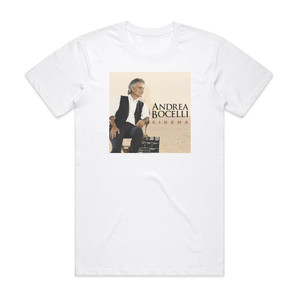 Andrea Bocelli Cinema Album Cover T-Shirt White Andrea Bocelli Cinema Album Cover T-Shirt White