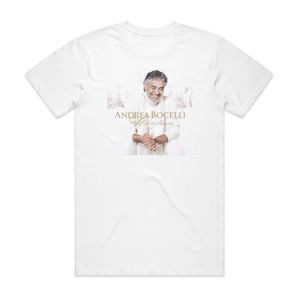 Andrea Bocelli My Christmas Album Cover T-Shirt White Andrea Bocelli My Christmas Album Cover T-Shirt White