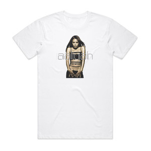 Aaliyah Ultimate Aaliyah Album Cover T-Shirt White Aaliyah Ultimate Aaliyah Album Cover T-Shirt White