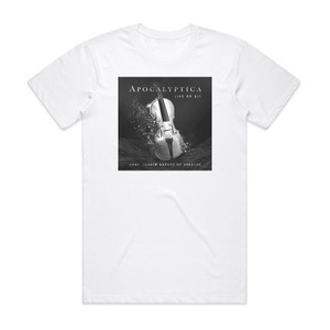 Apocalyptica Live Or Die Album Cover T-Shirt White Apocalyptica Live Or Die Album Cover T-Shirt White