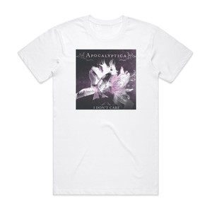 Apocalyptica I Dont Care 1 Album Cover T-Shirt White Apocalyptica I Dont Care 1 Album Cover T-Shirt White