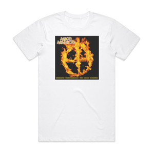 Amon Amarth Sorrow Throughout The Nine Worlds 1 Album Cover T-Shirt White Amon Amarth Sorrow Throughout The Nine Worlds 1 Album Cover T-Shirt White