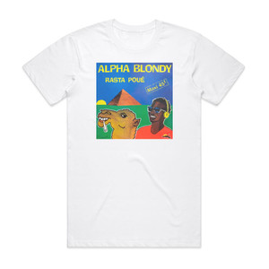 Alpha Blondy Rasta Pou Album Cover T-Shirt White Alpha Blondy Rasta Pou Album Cover T-Shirt White