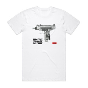 Atari Teenage Riot 1995 1 Album Cover T-Shirt White Atari Teenage Riot 1995 1 Album Cover T-Shirt White
