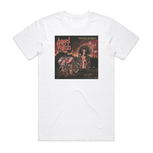 Angel Witch Frontal Assault Album Cover T-Shirt White Angel Witch Frontal Assault Album Cover T-Shirt White