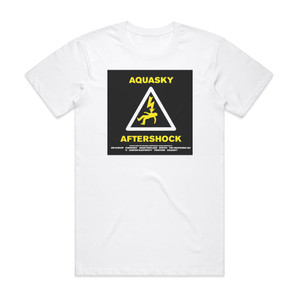 Aquasky Aftershock Album Cover T-Shirt White Aquasky Aftershock Album Cover T-Shirt White