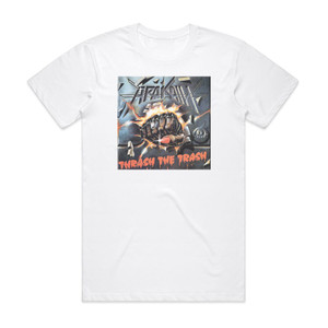 Arakain Thrash The Trash Album Cover T-Shirt White Arakain Thrash The Trash Album Cover T-Shirt White