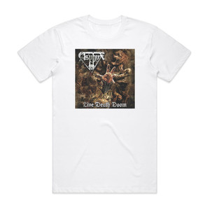 Asphyx Live Death Doom Album Cover T-Shirt White Asphyx Live Death Doom Album Cover T-Shirt White