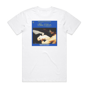 Angelo Badalamenti Blue Velvet 1 Album Cover T-Shirt White Angelo Badalamenti Blue Velvet 1 Album Cover T-Shirt White