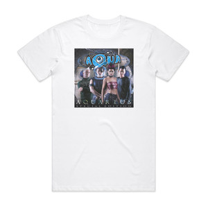 Aqua Aquarius 1 Album Cover T-Shirt White Aqua Aquarius 1 Album Cover T-Shirt White