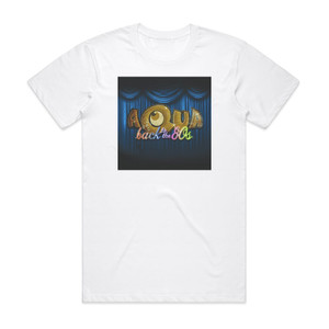 Aqua Back To The 80S Album Cover T-Shirt White Aqua Back To The 80S Album Cover T-Shirt White