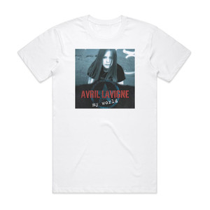 Avril Lavigne My World 2 Album Cover T-Shirt White Avril Lavigne My World 2 Album Cover T-Shirt White
