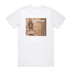 Avril Lavigne He Wasnt Album Cover T-Shirt White Avril Lavigne He Wasnt Album Cover T-Shirt White