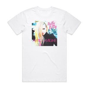 Avril Lavigne Hello Kitty Album Cover T-Shirt White Avril Lavigne Hello Kitty Album Cover T-Shirt White