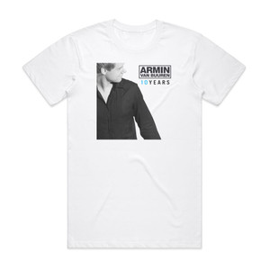 Armin van Buuren 10 Years Album Cover T-Shirt White Armin van Buuren 10 Years Album Cover T-Shirt White