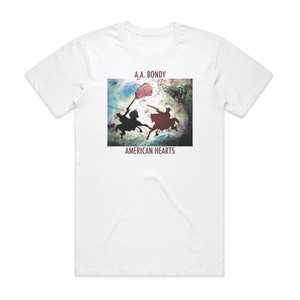 AA Bondy American Hearts Album Cover T-Shirt White AA Bondy American Hearts Album Cover T-Shirt White