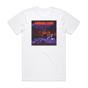 Annihilator Set The World On Fire 1 Album Cover T-Shirt White