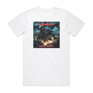 Annihilator Suicide Society 1 Album Cover T-Shirt White Annihilator Suicide Society 1 Album Cover T-Shirt White