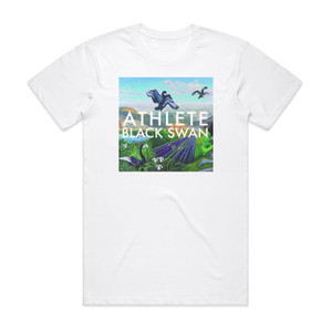 Athlete Black Swan Album Cover T-Shirt White Athlete Black Swan Album Cover T-Shirt White