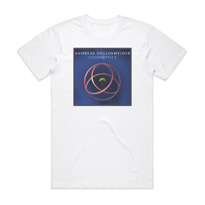 Andreas Vollenweider Cosmopoly 1 Album Cover T-Shirt White Andreas Vollenweider Cosmopoly 1 Album Cover T-Shirt White
