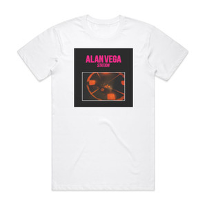 Alan Vega Station Album Cover T-Shirt White Alan Vega Station Album Cover T-Shirt White