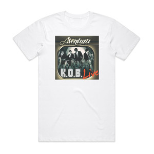 Aventura Kob Album Cover T-Shirt White Aventura Kob Album Cover T-Shirt White