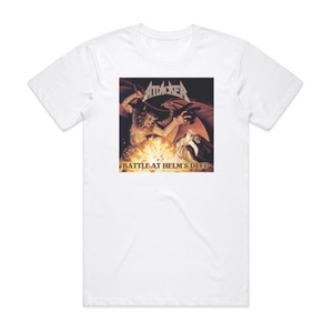 Attacker Battle At Helms Deep Album Cover T-Shirt White