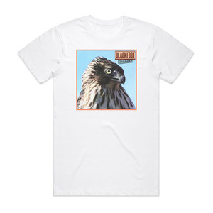 Blackfoot Marauder Album Cover T-Shirt White Blackfoot Marauder Album Cover T-Shirt White
