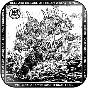 The Gaslamp Killer Hell And The Lake Of Fire Are Waiting For You Album Cover Sticker The Gaslamp Killer Hell And The Lake Of Fire Are Waiting For You Album Cover Sticker