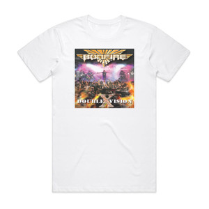 Bonfire Double Vision Live Album Cover T-Shirt White Bonfire Double Vision Live Album Cover T-Shirt White