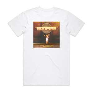 Bonfire Whos Fooling Who Album Cover T-Shirt White Bonfire Whos Fooling Who Album Cover T-Shirt White