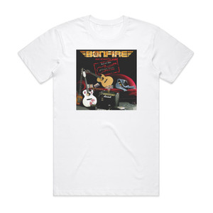 Bonfire One Acoustic Night Album Cover T-Shirt White Bonfire One Acoustic Night Album Cover T-Shirt White