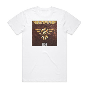 Bonfire Free Album Cover T-Shirt White Bonfire Free Album Cover T-Shirt White