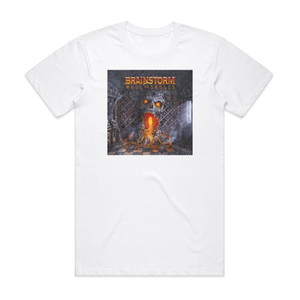 Brainstorm Wall Of Skulls Album Cover T-Shirt White Brainstorm Wall Of Skulls Album Cover T-Shirt White