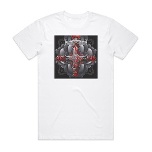Bloodbound Unholy Cross 1 Album Cover T-Shirt White Bloodbound Unholy Cross 1 Album Cover T-Shirt White