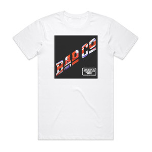 Bad Company Live In The Uk Album Cover T-Shirt White Bad Company Live In The Uk Album Cover T-Shirt White