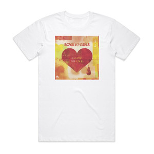 Boys Like Girls Love Drunk Album Cover T-Shirt White Boys Like Girls Love Drunk Album Cover T-Shirt White