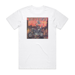 Battleaxe Burn This Town 1 Album Cover T-Shirt White Battleaxe Burn This Town 1 Album Cover T-Shirt White