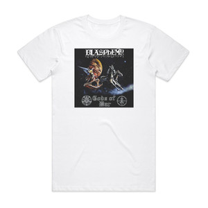 Blasphemy Gods Of War Blood Upon The Altar 2 Album Cover T-Shirt White Blasphemy Gods Of War Blood Upon The Altar 2 Album Cover T-Shirt White