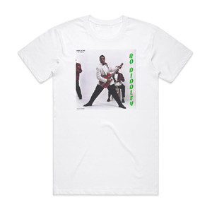 Bo Diddley Bo Diddley Album Cover T-Shirt White Bo Diddley Bo Diddley Album Cover T-Shirt White