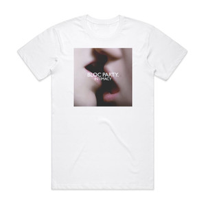 Bloc Party Intimacy 1 Album Cover T-Shirt White Bloc Party Intimacy 1 Album Cover T-Shirt White