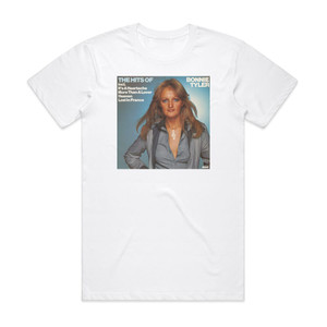 Bonnie Tyler The Hits Of Album Cover T-Shirt White Bonnie Tyler The Hits Of Album Cover T-Shirt White