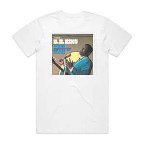 BB King Blues On Top Of Blues Album Cover T-Shirt White BB King Blues On Top Of Blues Album Cover T-Shirt White